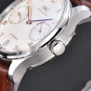 Portuguese Real PR IW500114 ZF 42MM White Dial RG Marker Brown Leather Strap A51011 - Image 12