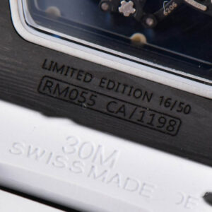 RM055 Real NTPT 42.7mm BBRF White Skeleton Dial Red Crown White Rubber Strap RMUL2 - Image 14