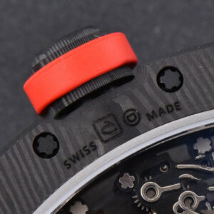 RM055 Real NTPT 42.7mm BBRF White Skeleton Dial Red Crown White Rubber Strap RMUL2 - Image 15