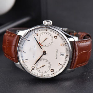 Portuguese Real PR IW500114 ZF 42MM White Dial RG Marker Brown Leather Strap A51011 - Image 22