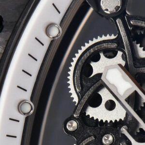 RM055 Real NTPT 42.7mm BBRF White Skeleton Dial White Rubber Strap RMUL2 - Image 8