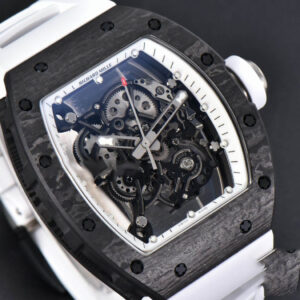 RM055 Real NTPT 42.7mm BBRF White Skeleton Dial White Rubber Strap RMUL2 - Image 14