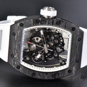 RM055 Real NTPT 42.7mm BBRF White Skeleton Dial White Rubber Strap RMUL2 - Image 15