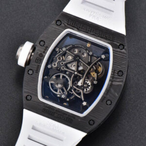 RM055 Real NTPT 42.7mm BBRF White Skeleton Dial White Rubber Strap RMUL2 - Image 19