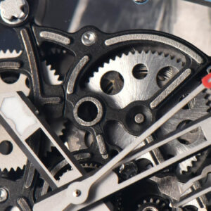 RM055 Real NTPT 42.7mm BBRF Blue Skeleton Dial White Rubber Strap RMUL2 - Image 7