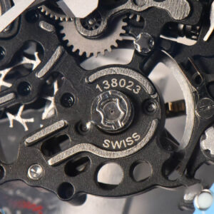 RM055 Real NTPT 42.7mm BBRF Blue Skeleton Dial White Rubber Strap RMUL2 - Image 8