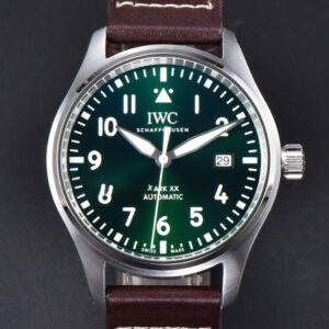 Pilot Mark XX IW328205 ZF 40MM Green Dial Brown Leather Strap A32111