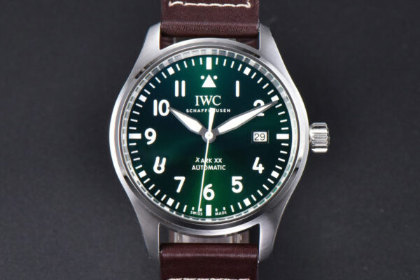 Pilot Mark XX IW328205 ZF 40MM Green Dial Brown Leather Strap A32111