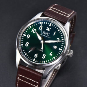 Pilot Mark XX IW328205 ZF 40MM Green Dial Brown Leather Strap A32111 - Image 4