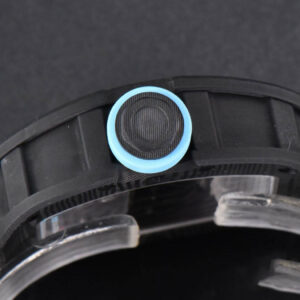 RM055 Real NTPT 42.7mm BBRF Blue Skeleton Dial White Rubber Strap RMUL2 - Image 15
