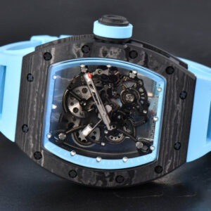 RM055 Real NTPT 42.7mm BBRF Blue Skeleton Dial Blue Rubber Strap RMUL2 - Image 7
