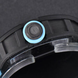 RM055 Real NTPT 42.7mm BBRF Blue Skeleton Dial Blue Rubber Strap RMUL2 - Image 8