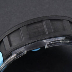 RM055 Real NTPT 42.7mm BBRF Blue Skeleton Dial Blue Rubber Strap RMUL2 - Image 9