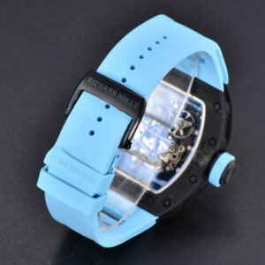 RM055 Real NTPT 42.7mm BBRF Blue Skeleton Dial Blue Rubber Strap RMUL2 - Image 10