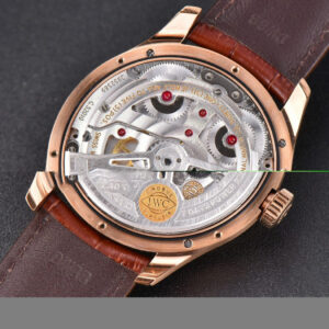 Portuguese Real PR Annual Calendar IW503504 ZF 44MM RG White Dial Brown Leather Strap A5280 - Image 18