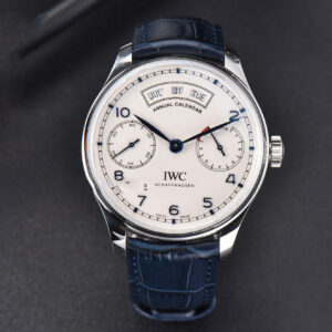 Portuguese Real PR Annual Calendar IW503502 ZF 44MM White Dial Blue Leather Strap A5280 - Image 11