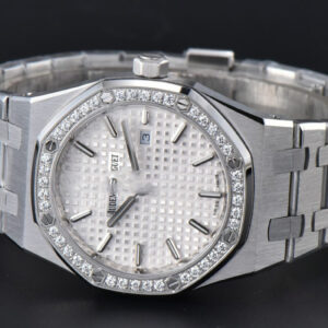 Royal Oak Ladies 67651ST 33mm ZF SS Diamond Chocolate Dial SS Bracelet Quartz - Image 6