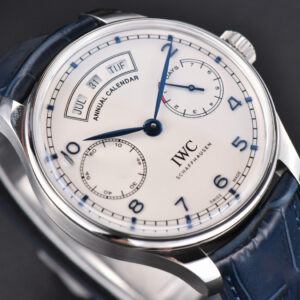 Portuguese Real PR Annual Calendar IW503502 ZF 44MM White Dial Blue Leather Strap A5280 - Image 18