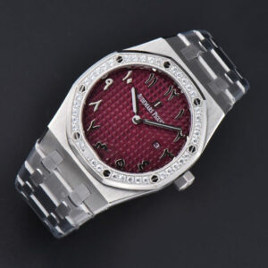 Royal Oak Ladies 67651ST 33mm ZF SS Diamond Red Arabic Dial SS Bracelet Quartz - Image 4