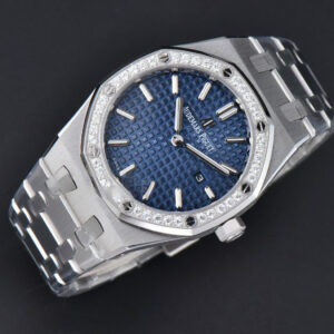 Royal Oak Ladies 67651ST 33mm ZF SS Diamond Blue Dial SS Bracelet Quartz - Image 4