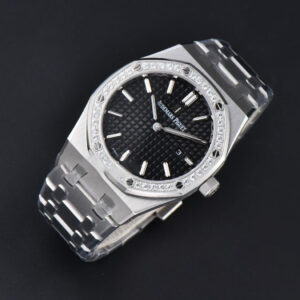 Royal Oak Ladies 67651ST 33mm ZF SS Diamond Black Dial SS Bracelet Quartz - Image 3