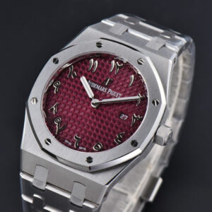 Royal Oak Ladies 67650ST 33mm ZF SS Red Arabic Dial SS Bracelet Quartz - Image 6