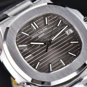 Nautilus 5711 40MM 3KF Gray Dial Black Leather Strap A324 V3 - Image 6