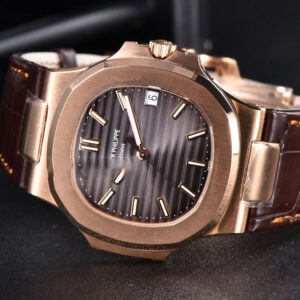 Nautilus 5711R 40MM 3KF Brown Dial Brown Leather Strap A324 V3 - Image 7