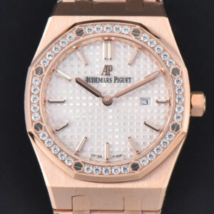 Royal Oak Ladies 67651OR 33mm ZF RG Diamond White Dial RG Bracelet Quartz