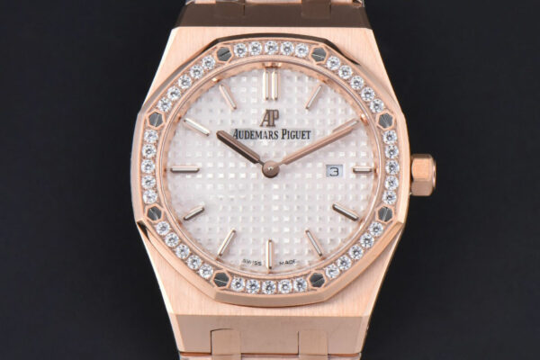 Royal Oak Ladies 67651OR 33mm ZF RG Diamond White Dial RG Bracelet Quartz