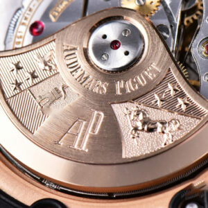 Royal Oak Offshore 26470OR RG JF 44MM YG Dial Black Subdial Black Leather Strap A3126 - Image 4