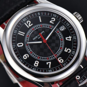 Calatrava 6007G 40mm ZF Black Dial Red Hand Nylon Strap 9015 - Image 9