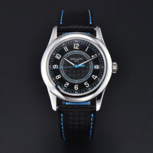 Calatrava 6007G 40mm ZF Black Dial Blue Hand Nylon Strap 9015 - Image 5