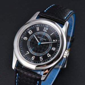 Calatrava 6007G 40mm ZF Black Dial Blue Hand Nylon Strap 9015 - Image 6