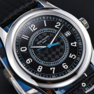 Calatrava 6007G 40mm ZF Black Dial Blue Hand Nylon Strap 9015 - Image 14