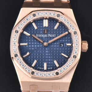 Royal Oak Ladies 67650OR 33mm ZF RG Diamond Blue Dial RG Bracelet Quartz
