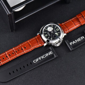 PAM088 GMT 44mm VSF Black Dial Brown Leather Strap P9001 - Image 26