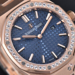 Royal Oak Ladies 67650OR 33mm ZF RG Diamond Blue Dial RG Bracelet Quartz - Image 4
