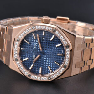 Royal Oak Ladies 67650OR 33mm ZF RG Diamond Blue Dial RG Bracelet Quartz - Image 6