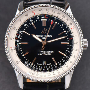 Navitimer V7F 41MM Black Dial Black Leather Strap A2824