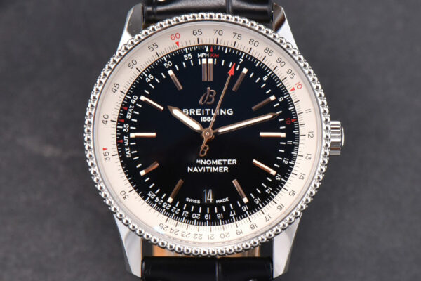 Navitimer V7F 41MM Black Dial Black Leather Strap A2824
