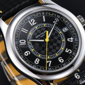 Calatrava 6007G 40mm ZF Black Dial Yellow Hand Nylon Strap 9015 - Image 10