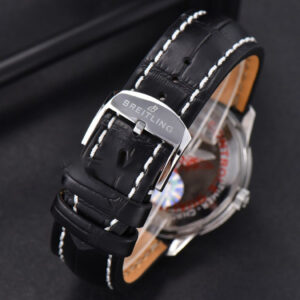 Navitimer V7F 41MM Black Dial Black Leather Strap A2824 - Image 11