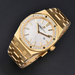 Royal Oak Ladies 67651BA 33mm ZF YG Diamond White Dial YG Bracelet Quartz - Image 3