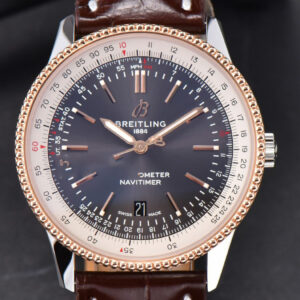 Navitimer V7F 41MM Gray Dial Brown Leather Strap A2824