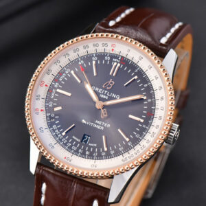 Navitimer V7F 41MM Gray Dial Brown Leather Strap A2824 - Image 3