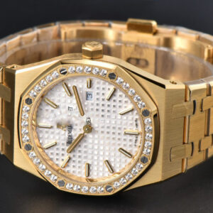 Royal Oak Ladies 67651BA 33mm ZF YG Diamond White Dial YG Bracelet Quartz - Image 6