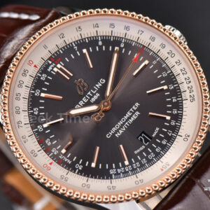 Navitimer V7F 41MM Gray Dial Brown Leather Strap A2824 - Image 8