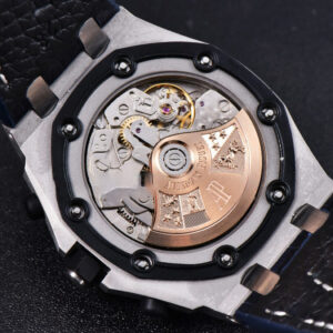 Royal Oak Offshore 26170ST JF 42MM White Dial Red Hands Black Leather Strap A7750 V3 - Image 3