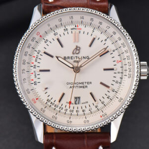 Navitimer V7F 41MM White Dial Brown Leather Strap A2824